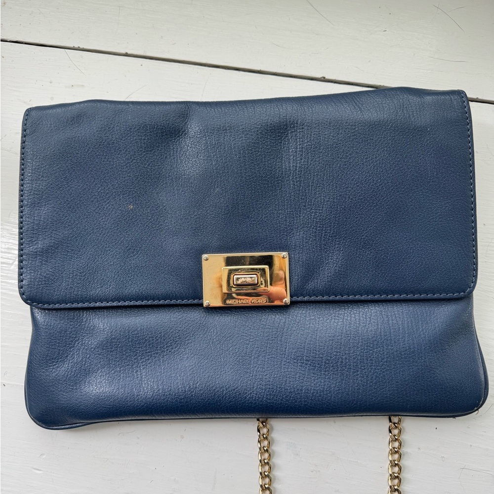 Michael Kors Navy Blue Envelope Bag